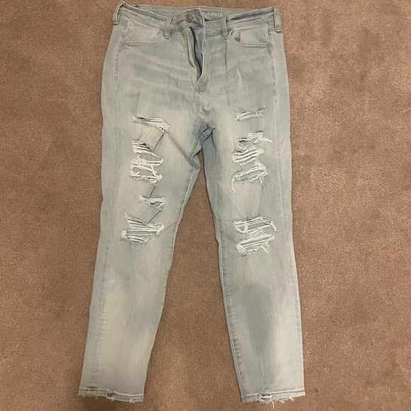 light blue ripped jeans american eagle - Picture 1 of 2